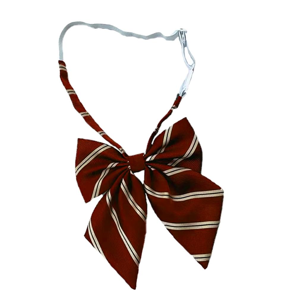 Fashion Short Striped Student Bow Tie Women's Shirt Bow Tie Bowties Casual Adjustable Rubber Band Neckties