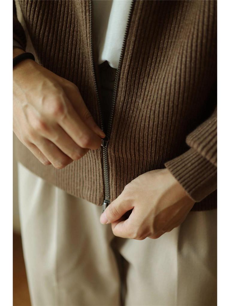 Herren Schwere Strick-Reißverschlussjacke: Warm, Anti-Pilling, Lässig & Klassisch für Herbst/Winter