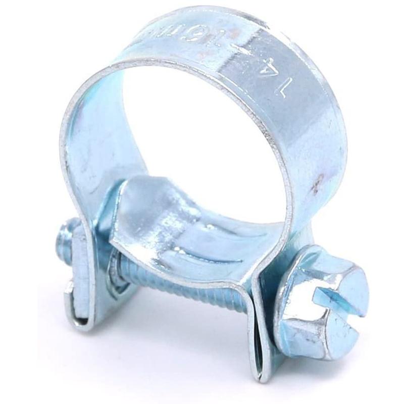 60Pcs 10 Size Mini Fuel Injection Style Hose Clamp Assortment Kit For Diesel Petrol Pipe