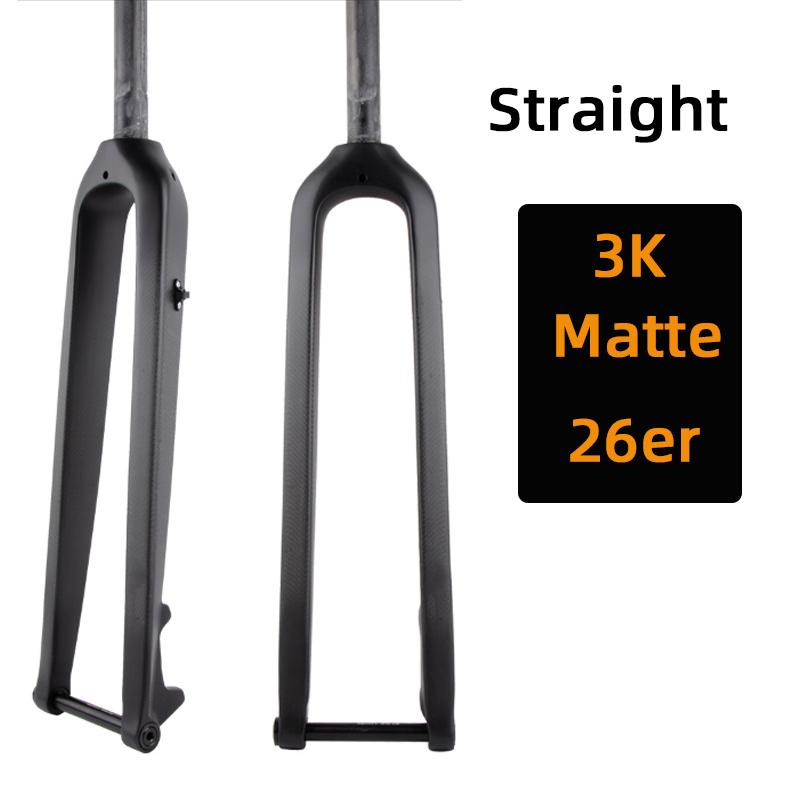 Glossy / Matte 3K Carbon Fiber Bike Fork Tapered Cycling Fork Mountain Bike Fork Bicycle MTB Parts Disc Brake