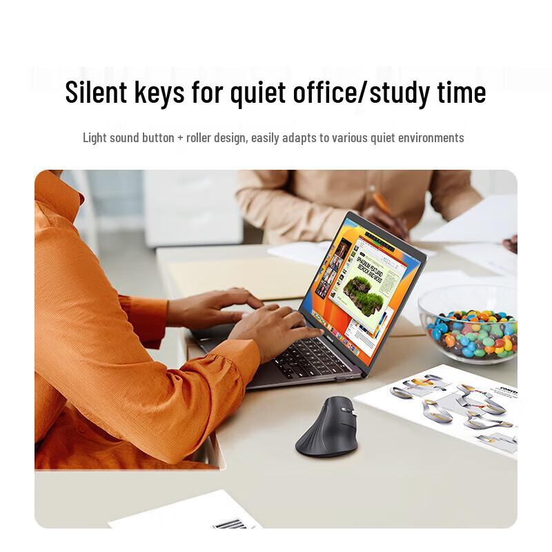 UGREEN Ergonomic Vertical Wireless Bluetooth Mouse