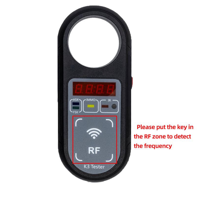 AIKKEY K3 Remote Key Frequency Tester with Display Portable 100-999MHz Signal ASK FSK Ignition Coil Door Handle Signal Detect