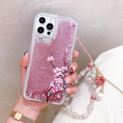 OPPO K7 Lip Wine Glass Silicone Phone Case for A11, A9X, Reno5, R15 - Dynamic Quicksand Design, One-Piece Dropshipping Option for A11 Tide Buyers.