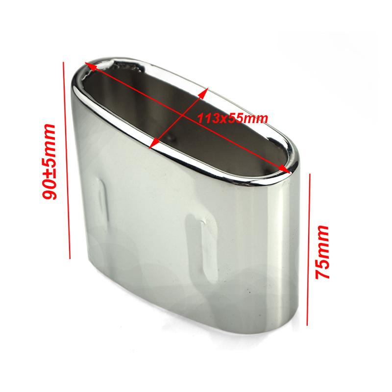 Exhaust Tips with OEM Part Fit for BMW Z3 1.8 1.9 Cabrio Tailpipe Trim 53x113mm / 90mm 18129416186 Tailpipe Tip