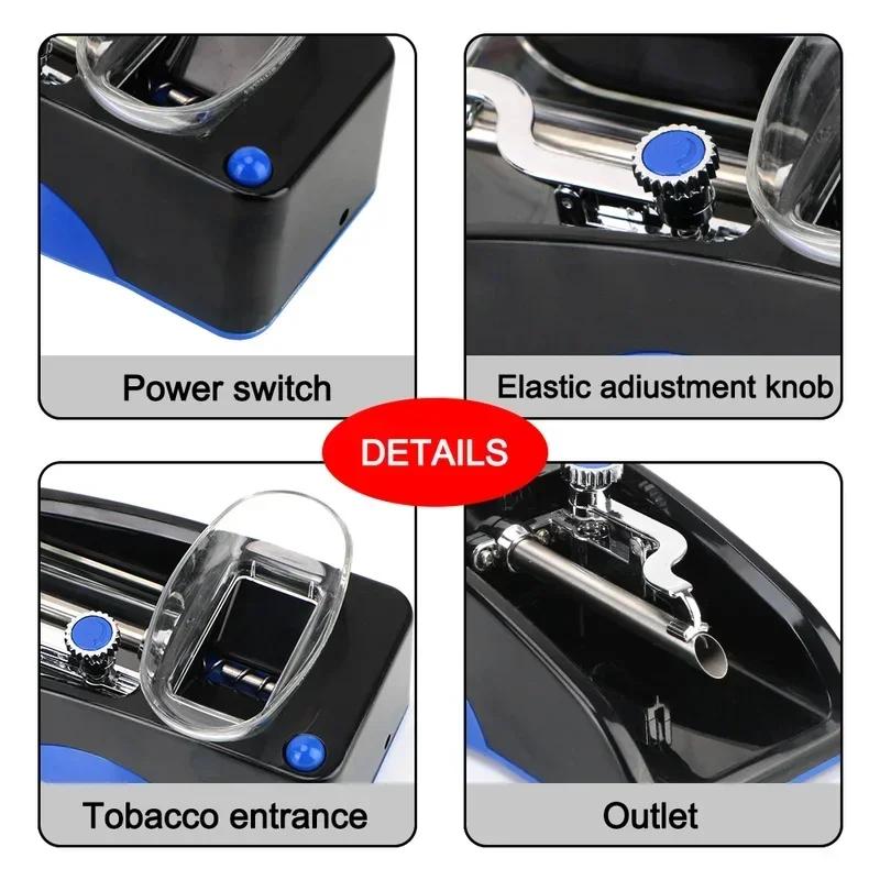 EU/US Plug Electric Cigarette Rolling Machine Automatic 8mm DIY Smoking Accessories