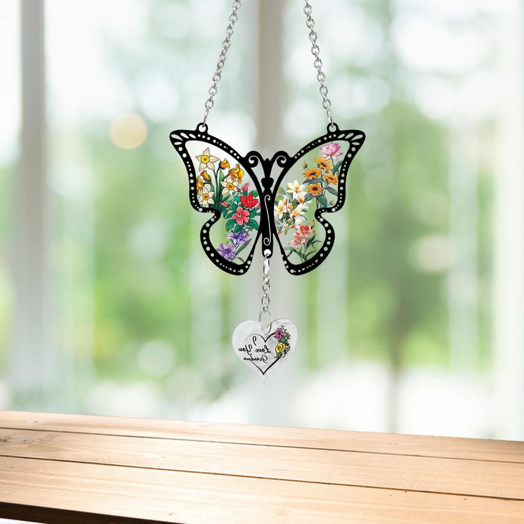 Elegant Butterfly Suncatcher Set of 2 - Beautiful Acrylic Wall Decorations for Home Wedding or Party Décor