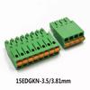 Compact 15EDGKN-3.5/3.81mm PLC Analog Wiring Terminal Block PCB Plug-in