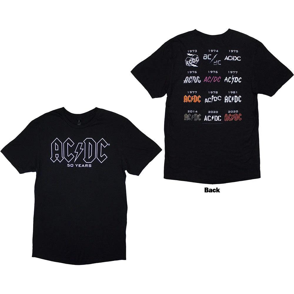 

Футболка AC/DC: История Логотипа (Назад Печать) ОФИЦИАЛЬНАЯ НОВОСТЬ M