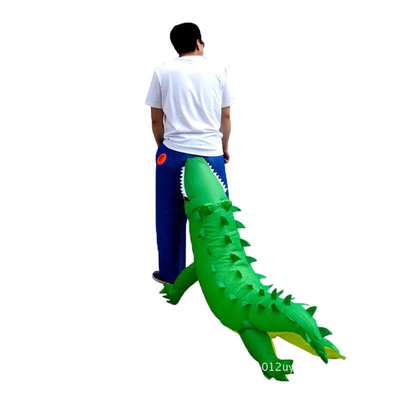Déguisement Gonflable Animal Mordant les Fesses de Chien pour Fête d'Halloween Tenue Gonflable Festive pour Animal avec Fonctionnalité de Morsure aux Fesses