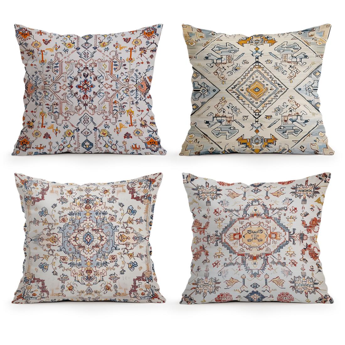 Tinika Chen Unisex Bohemian Ethnic Style Cushions Pillowcase Polyester Cushion Cover Throw Pillow Pillowcover Home Car Sofa Decor