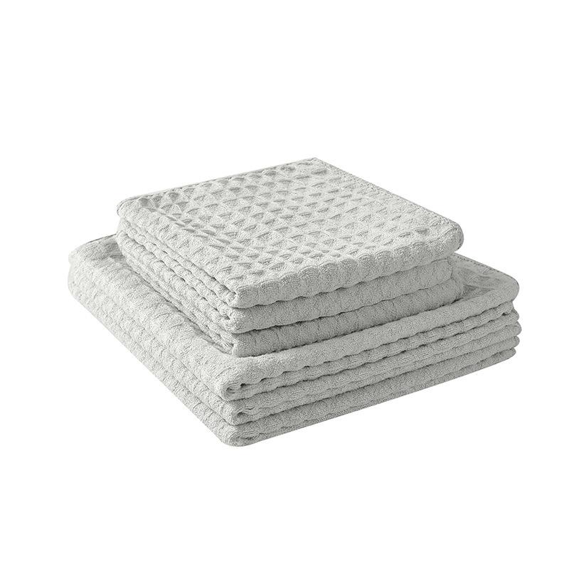 Waffle Pattern Coffee Milk Tea Shop Bar Cleaning Cloth Household Absorbent Kitchen Dish Cloth Pineapple Pattern Cloth