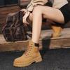 New women's shoes rhubarb boots Martin boots fried street summer and winter season sweet cool British style short boots popular lace-up slim boots