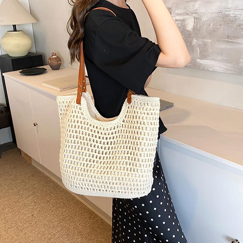 Beach Seaside Vacation Bag Women's Large Capacity Shoulder Bag New Versatile Fashion Shopper Handbag