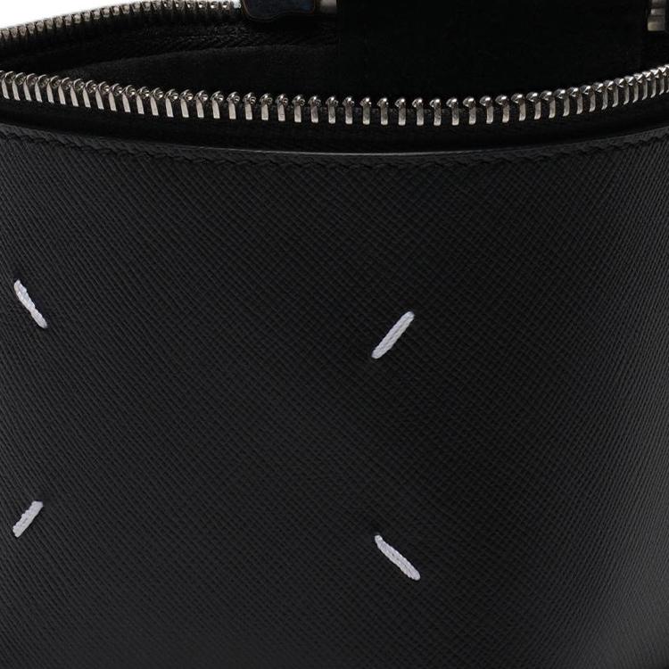 Maison Margiela Solid Color Zipper Closure Box Bag Mini Women Handbags Black SA2VL0012P6799T8013