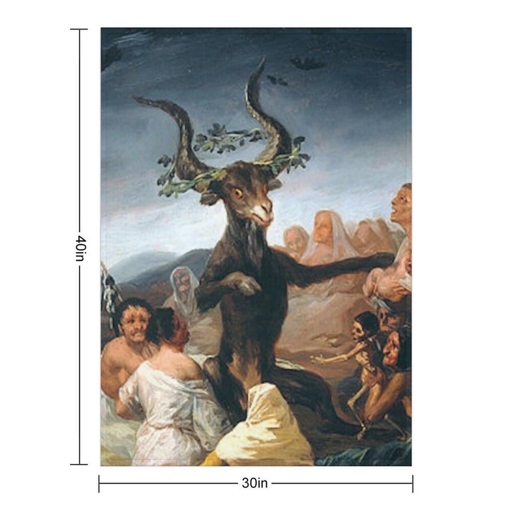 DER HEXENSABBATH - GOYA Kuscheldecke für Babys Polar-Bettdecke Karierte Decke für das Sofa Decken