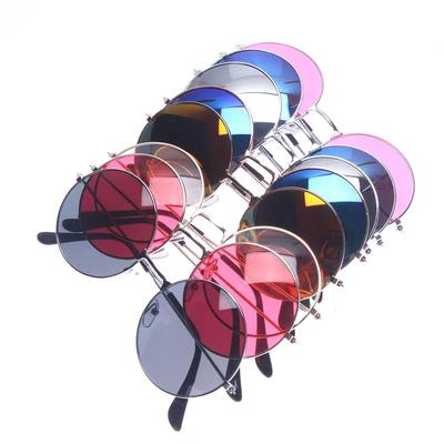 Dámská móda Retro kulaté plastové brýle Čočka Sluneční brýle Brýle Rám Brýle