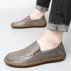 Chaussures d'été en maille respirante ajourée décontractées en cuir à semelle souple en cuir véritable chaussures pour hommes à trous affaires à enfiler cuir souple chaussures Doudou