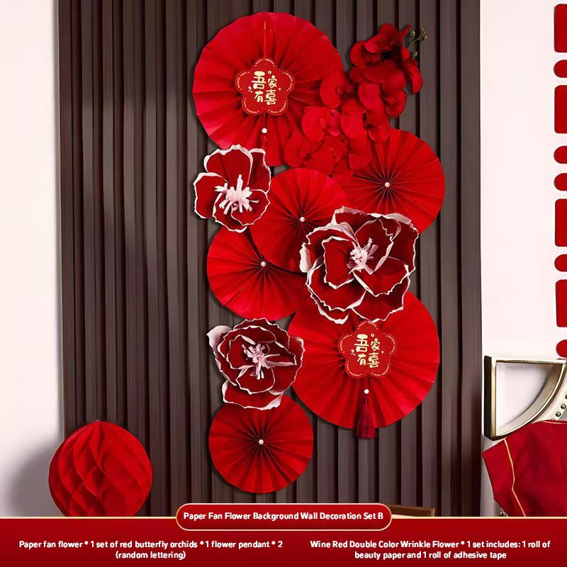1 Set Chinese New Year Decorations 2026 Chinese Wedding Ornament Lunar New Year Wall Accessories Year Of The Horse 2026 Decor