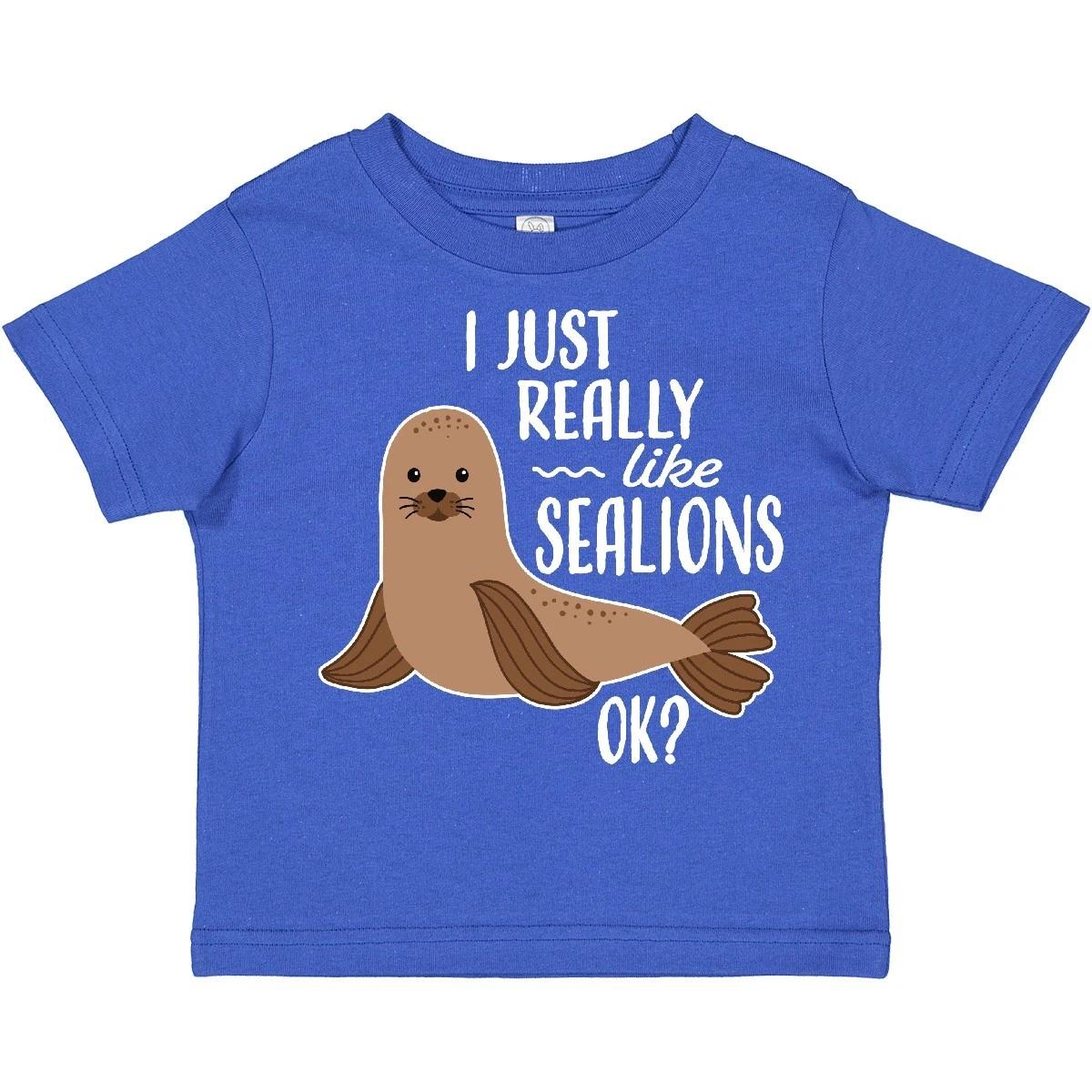 Inktastic I Just Really Like Sea Lions Ok Toddler T-Shirt Life Lion Illustration 100
