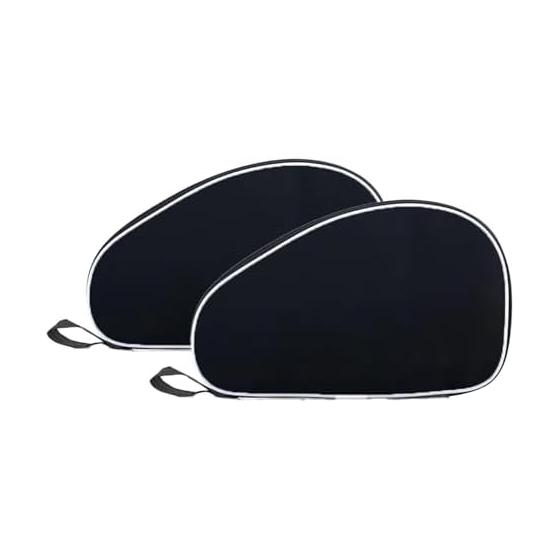 Set of 2 Table Tennis Racket Case, Padded Storage Case, Ping Pong Bat Cover, Compatible with Pingong Shape Rectangle, Table Tennis Racket Bag,
