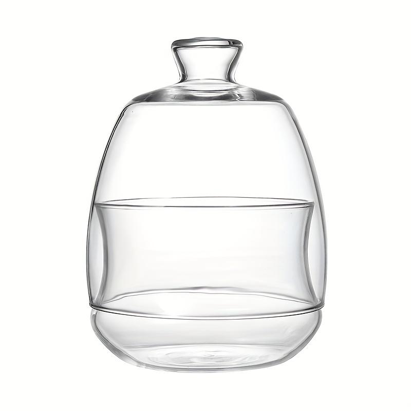 

Glass Storage Jar Clear Glass Container with BellShaped Cover for Sugar Tea Coffee Dried Fruits Spices Kitchen Countertop Decor прозрачный