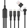 3 In 2 240W Fast Charging Cable 1.2M Multi USB Port Charging Cord For Micro USB Type C For iPhone Samsung HUAWEI