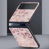 Handyhülle für Samsung Galaxy Z Flip 3 4 5 6 Faltbar Schwarze Schale Schöne Rosegold Kunst Für Samsung Z Flip4 Flip5 PC Hartschalenabdeckung