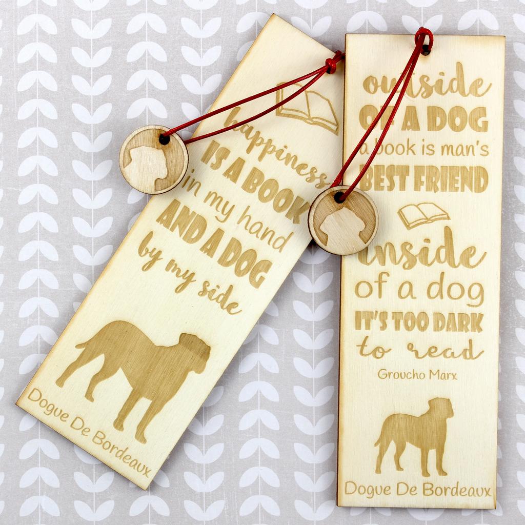 Dogue De Bordeaux, French Mastiff, Bordeauxdog - Dog Bookmark, Personalized Bookmark, Gift for Bookworm from Art-Dog Brand