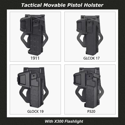 Funda Táctica para Pistola Glock 17 18 19 Móvil Linterna Láser IR Montada Airsoft Colt G17 Pistola de Bloqueo Arma Luz X300