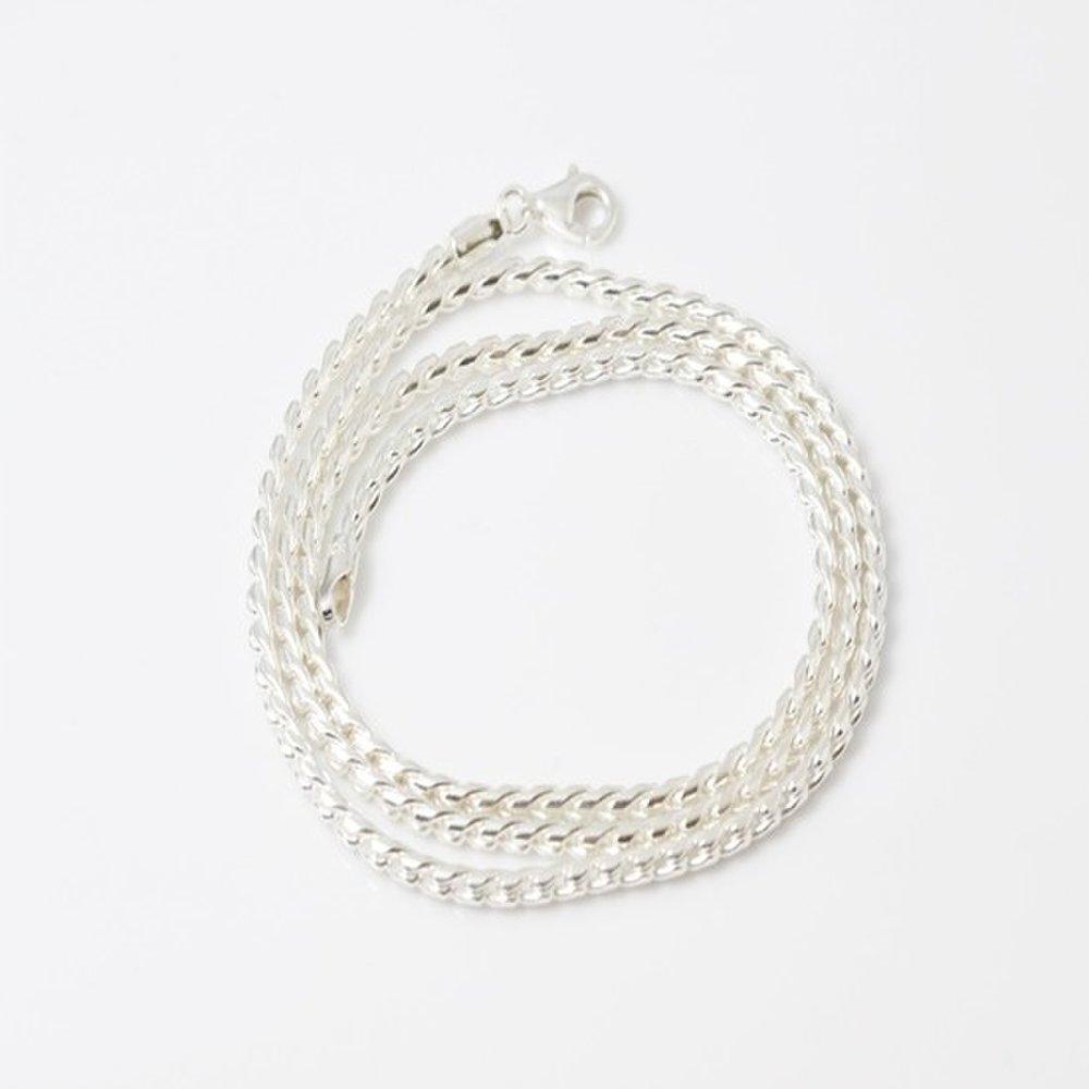 Curved Round 2mm Women Men Silver Necklace Silver Chain Men's Women's Silver Necklace Line