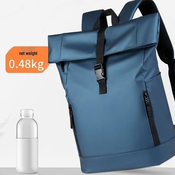 Zaino Uomo Roll-Top ad Alta Capacità - Borsa a Spalla Doppia per Lavoro e Studio