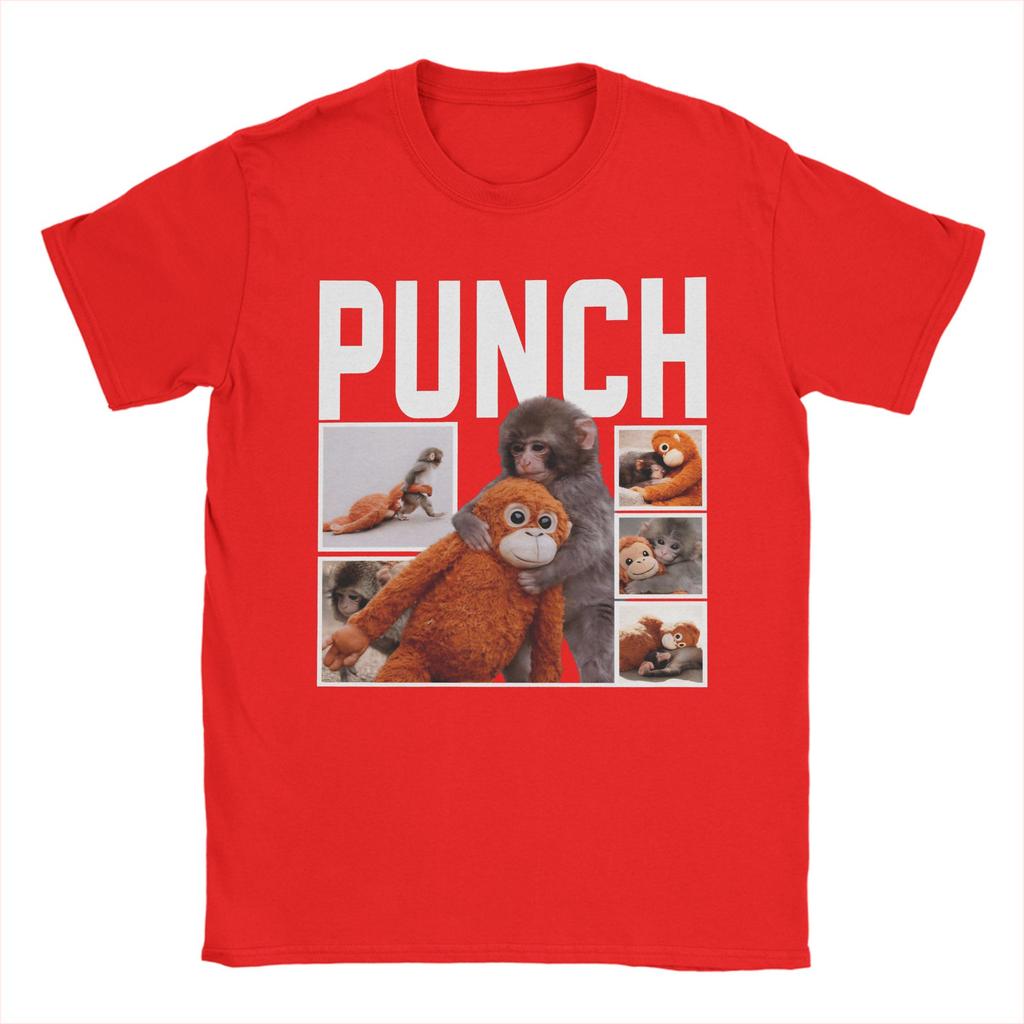 Unisexs TShirt Punch Monkey Cute Awesome Cotton Tees Short Sleeve T Shirts Crewneck Clothes New Arrival