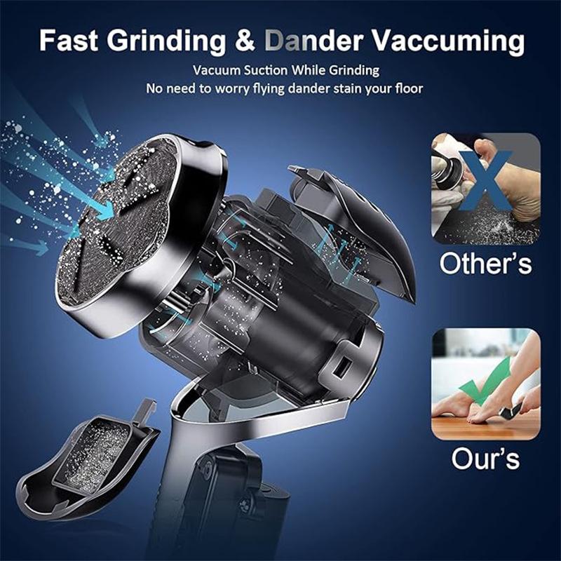 Electric Foot Pedicure Tool Set with Dust Collector LCD Display Safe Dead Skin Remover for Adult Home Foot Care