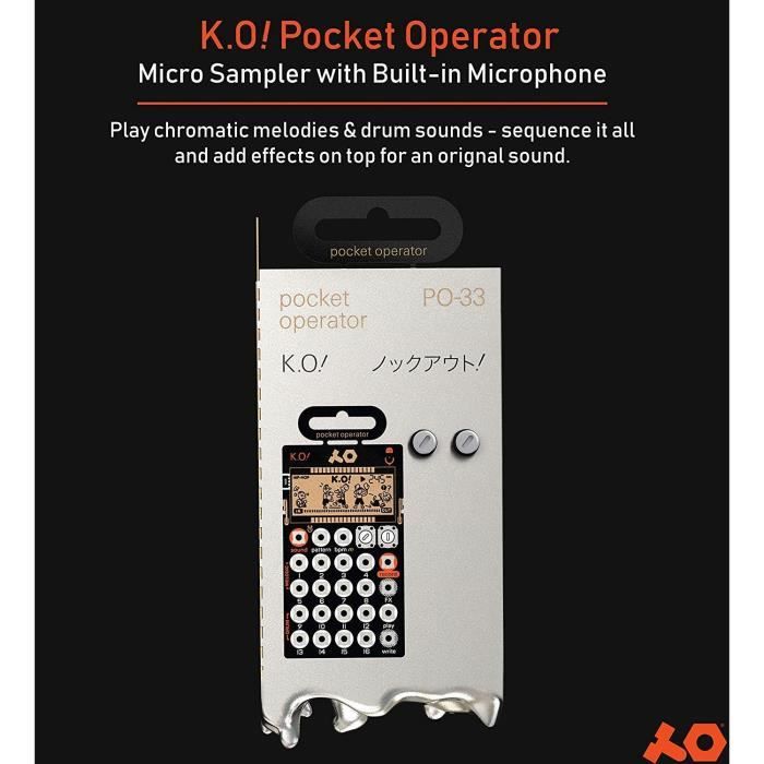 Synthétiseur de poche - teenage engineering - po-33 k.o! - noir - avancé - electronique