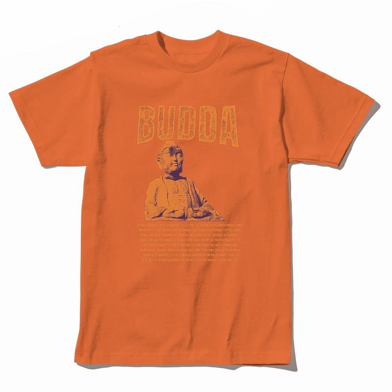 Coolmind U0003-T2 100% Cotton Cool Budda Statue Print Men T Shirt Exclusive Graphic Tshirt Men Big Size Tee Shirts