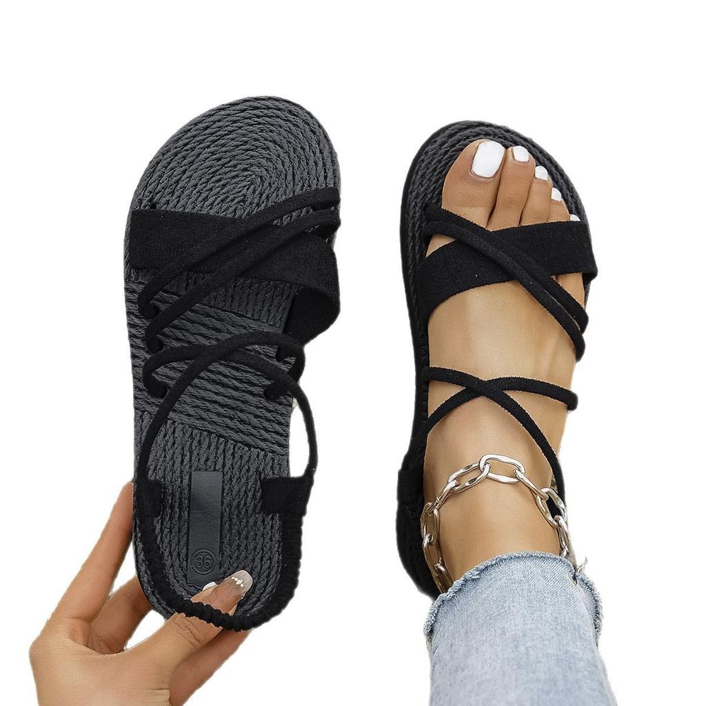 Women Summer Sandals Leisure Wedges Shoes Soft EVA Sole Light Weight Elastic Back Strap Girls Student Platform Sandalias