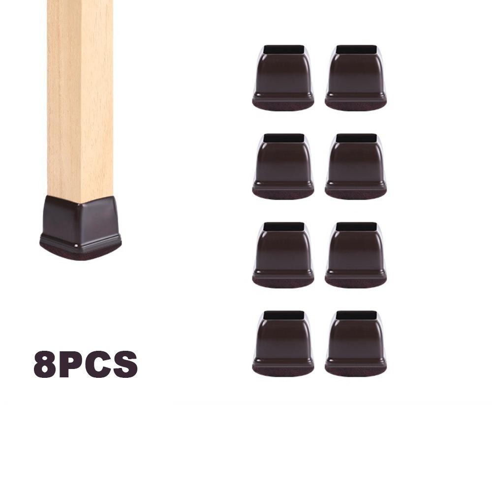 

8 шт. Утолщенные накладки на ножки, Модернизированные войлочные накладки для пола, Защита от царапин, Защита стола S 14-19mm темно-коричневого
