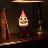 Durable Indoor Window Displays Halloween Voorhees Resin Figurine, Cute Horror Hockey Mask Gnome Statue Outdoor Patio Garden Statues with Knife,