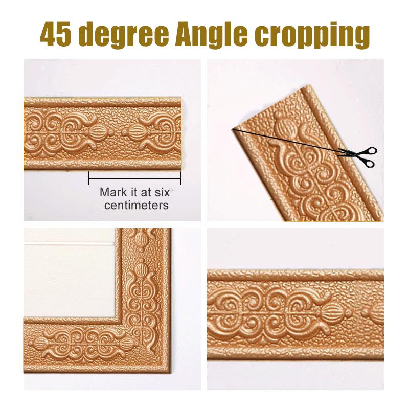 230*6cm 3D Baseboard Wall Stickers Self Adhesive Waterproof Baseboard Wallpaper Border Wall Sticker Living Room Home Decorations
