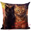 Cat Cushion Cover Kitten Printed Linen Throw Pillows Living Room Sofa Decor Throw Pillows Home Decoration Pillowcase Xcm
