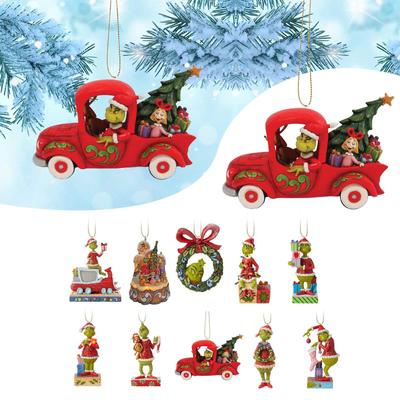 Χριστουγεννιάτικα Στολίδια Ακρυλικά Flat Χριστουγεννιάτικα Δέντρα Κρεμαστά Χριστουγεννιάτικα Κλέφτικα Στολίδι Χριστουγεννιάτικο Δέντρο Χριστουγεννιάτικο Δέντρο Διακόσμηση γιορτινής γιορτής για οικογενειακούς φίλους 10τμχ