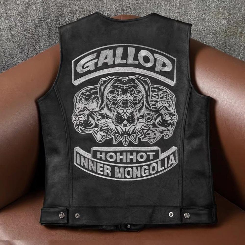 Tough Guy Super Thick First Layer Cowhide Matte Retro Nostalgic Leather Vest Locomotive Suit Men's Vest