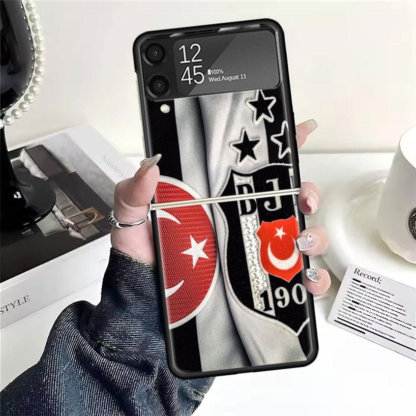 B-Besiktas B-BJK Cases For Samsung Galaxy Z Flip 4 5 6 7 3 Z Flip7 Flip6 Flip4 Flip5 Flip3 5G Hard Shockproof Fundas Cover