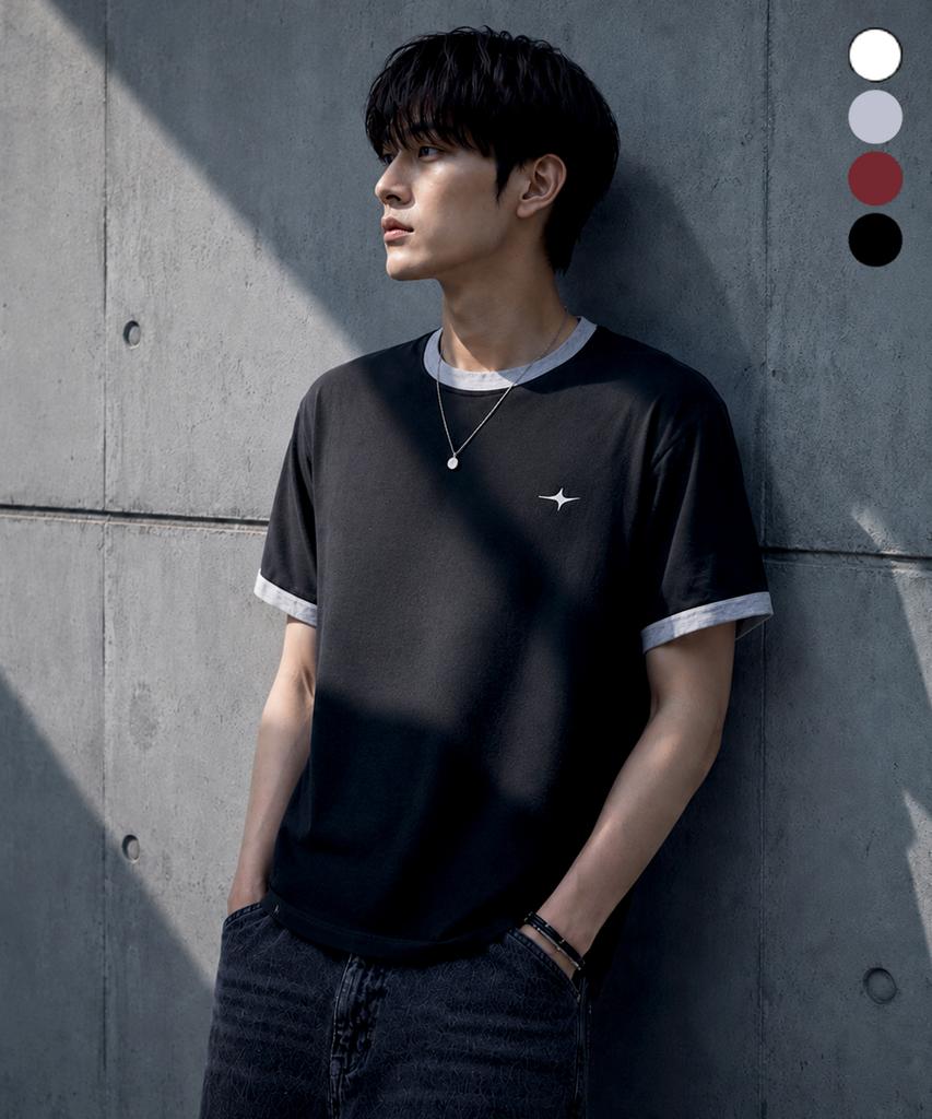 GHOST REPUBLIC Crop Ringer Short Sleeve T-Shirt 4 Colors Gt-394
