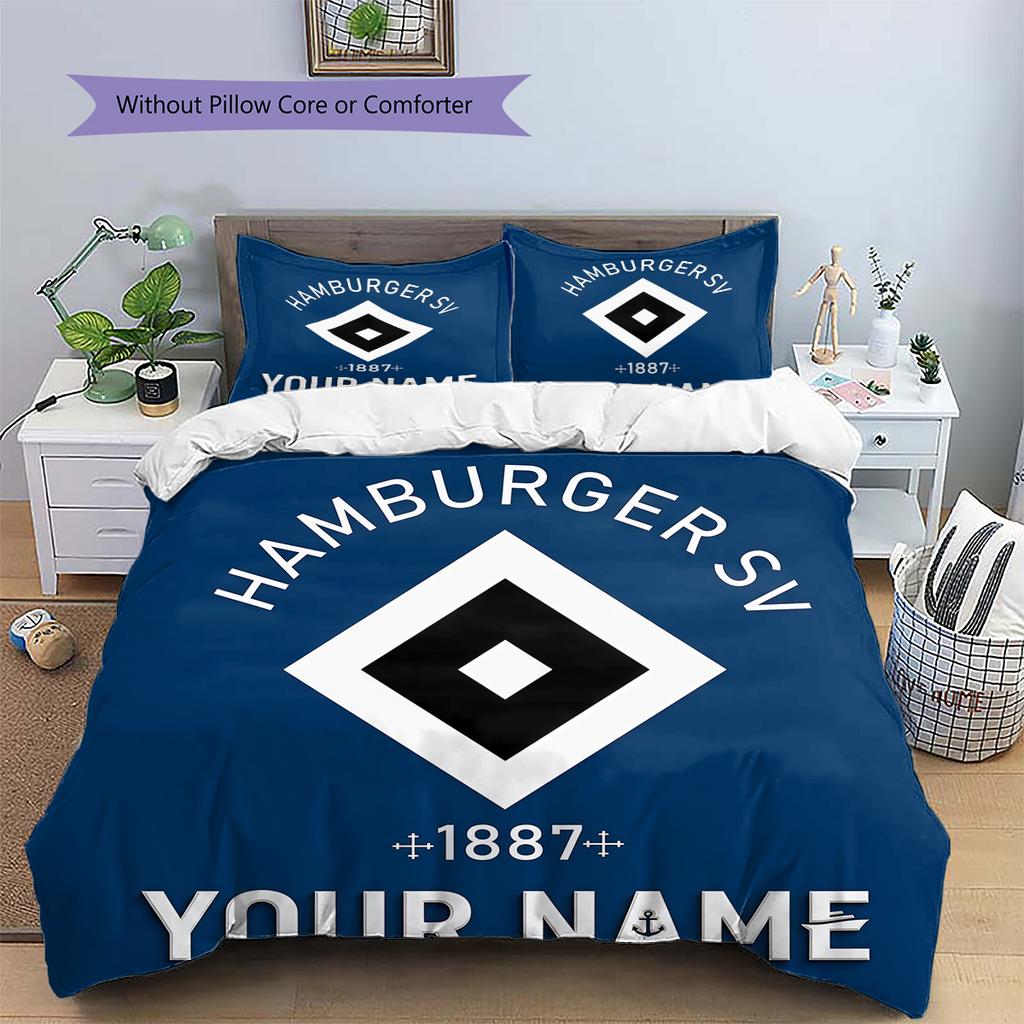 Biancheria da letto HSV con nome personalizzato, Set piumone Copripiumone Federa Regalo di compleanno per la casa(1 * copripiumino + 2 * federa, senza nucleo) -HE68