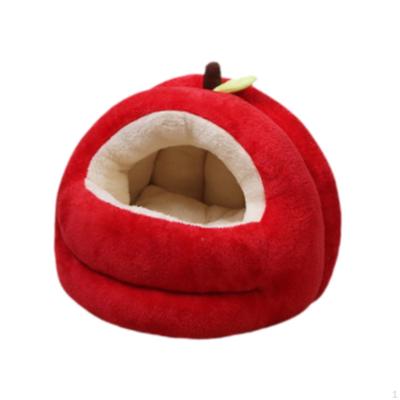 Cat Cave Bed Sleeping Pet Shelter Thicken Cushion Cute Soft Compact Small Dog House Hideaway