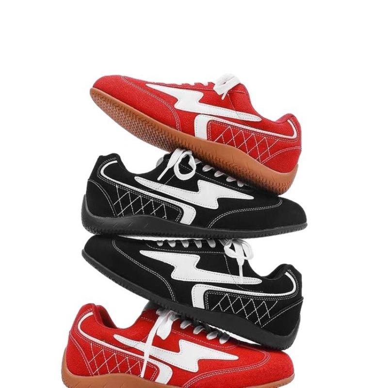 Originale Damen-Herbst-Neuheit, vielseitige, lässige, süße, atmungsaktive rote Sneaker mit weicher Sohle