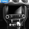 For Ford Mustang 2015-2019 Carbon Fiber Center Console CD Panel Air Condition Trim Sticker Cover Car Interior Tuning Accessories