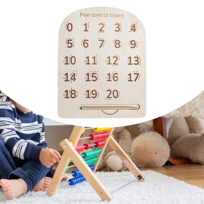 Double Sided Exercise Board Tracing Early Educational Toy with Pencil Wooden for