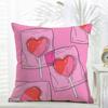 Art Sweet Sweet Pink Candy Cushion Cover Daily Washable Linen Pillowcase Soft For Sofa Bed Home Room Decor